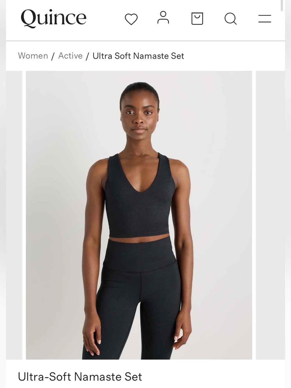 Quince Ultra-Soft Namaste Set - Black